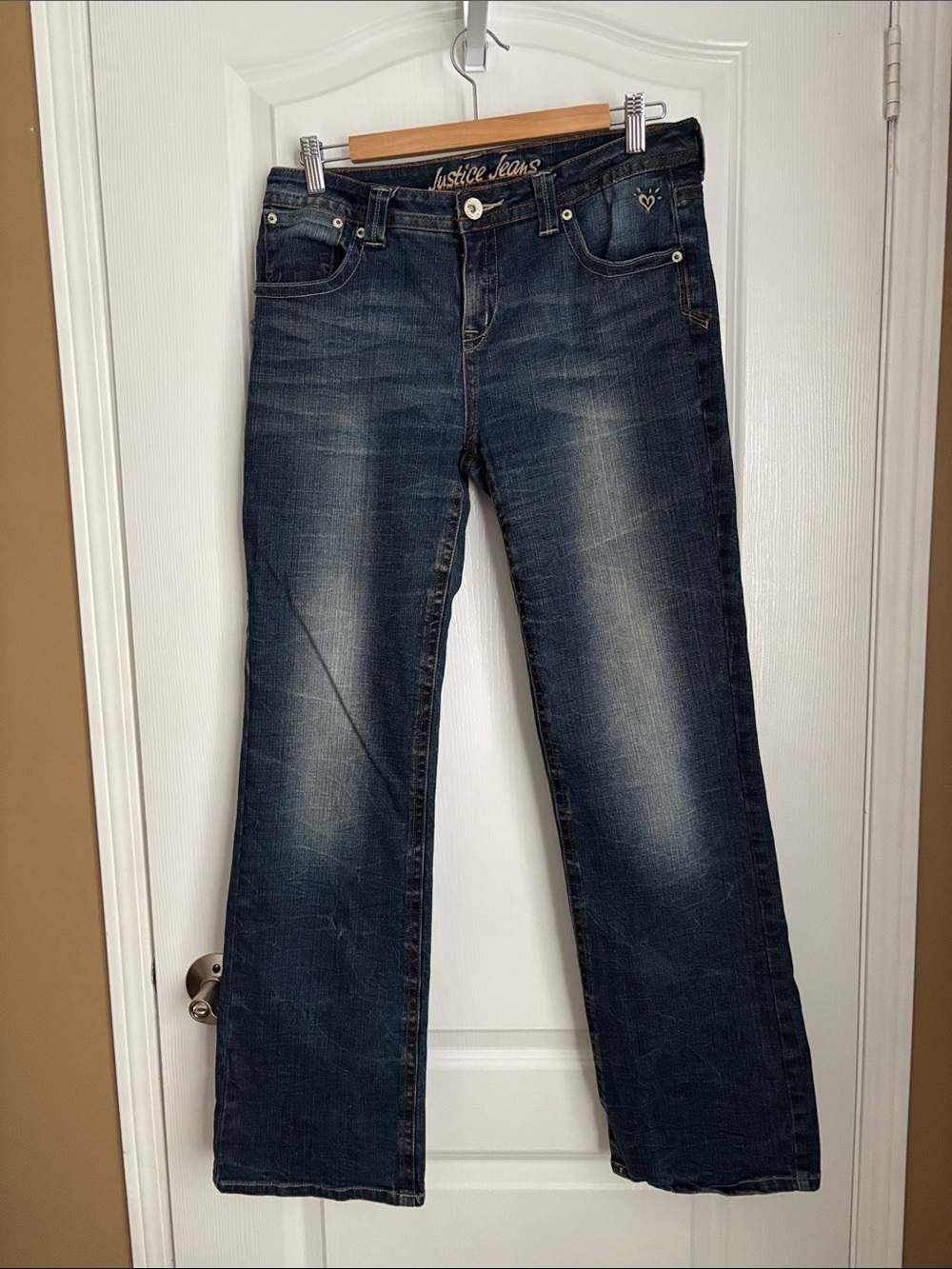 Justice Dark Blue Bootcut Jeans